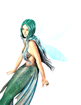 Fantasy Mermaid Fairy Hybrid PNG image