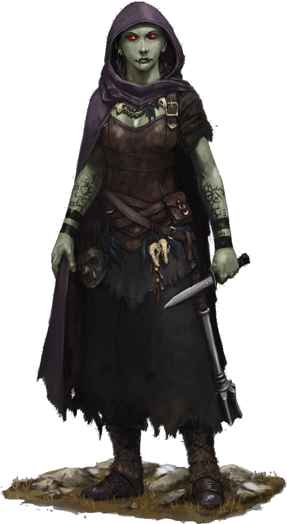 Fantasy Orc Rogue Character Art PNG image