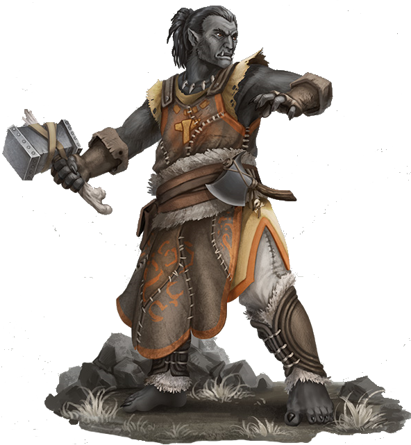 Fantasy Orc Warrior Illustration PNG image