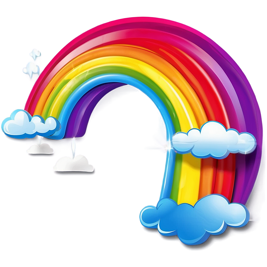 Fantasy Rainbow With Clouds Png Lxx PNG image