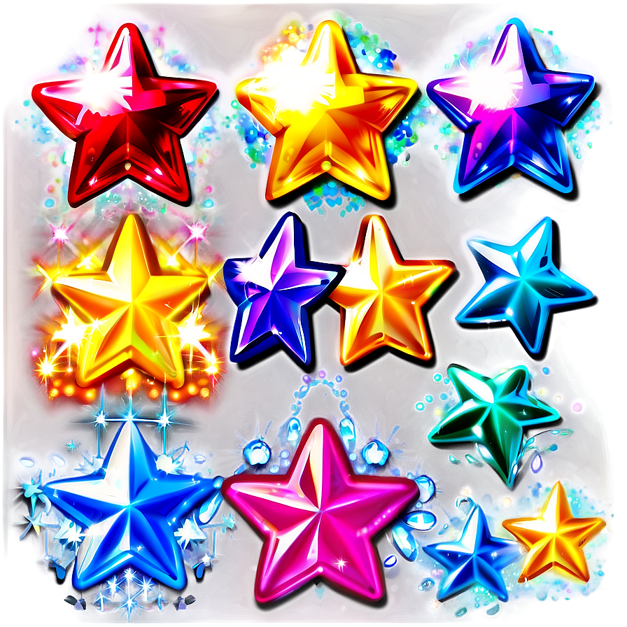 Fantasy Sparkle Stars Png 06252024 PNG image