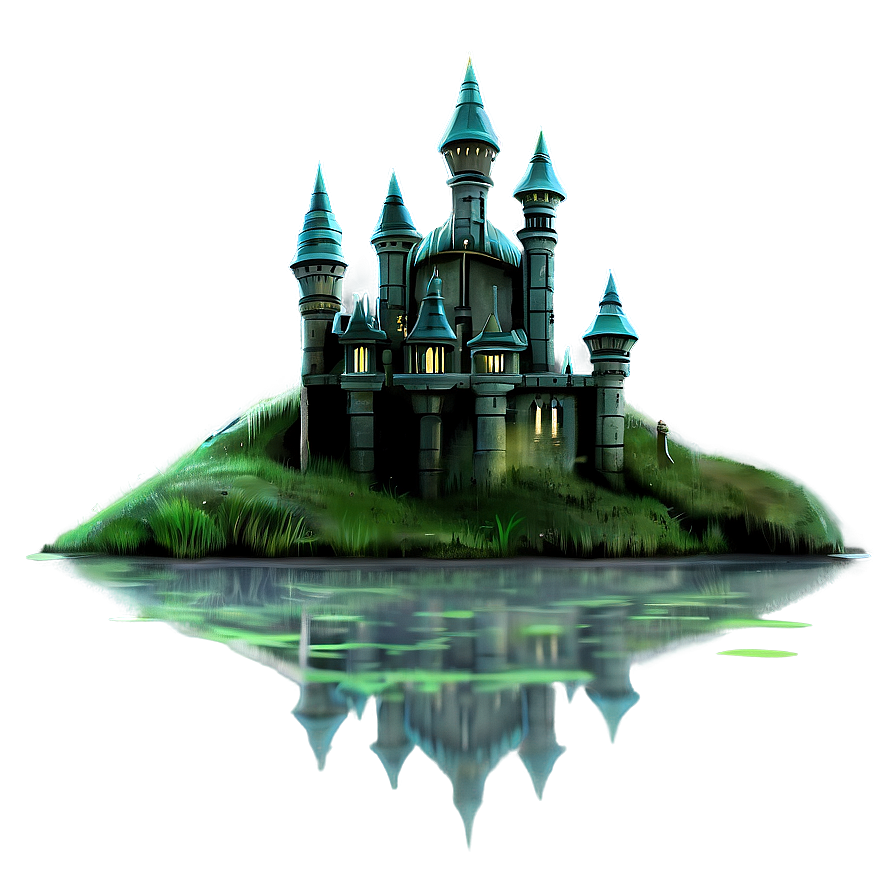 Fantasy Swamp Castle Png 06122024 PNG image