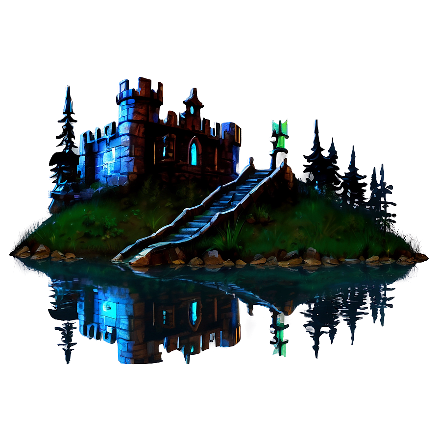 Fantasy Swamp Castle Png 06122024 PNG image