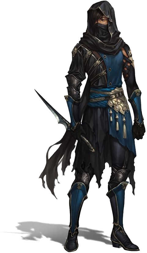 Fantasy Thief Character Artwork PNG image