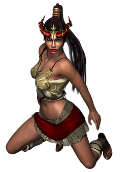 Fantasy Warrior Woman PNG image