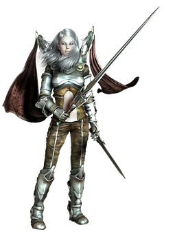 Fantasy Warrior Woman Armor PNG image