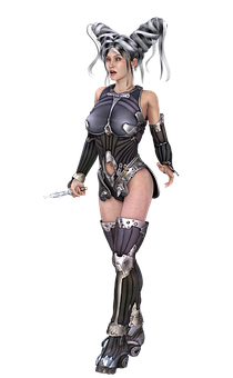 Fantasy_ Warrior_ Woman_ Artwork PNG image