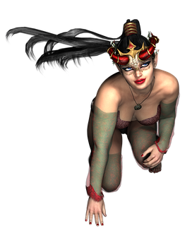 Fantasy_ Warrior_ Woman_ Artwork PNG image