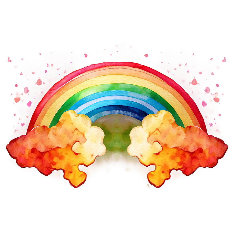 Fantasy Watercolor Rainbow Png Ahy86 PNG image