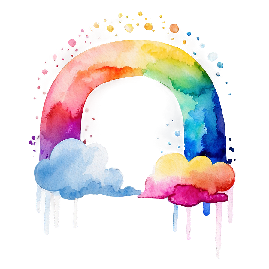 Fantasy Watercolor Rainbow Png Jgq PNG image