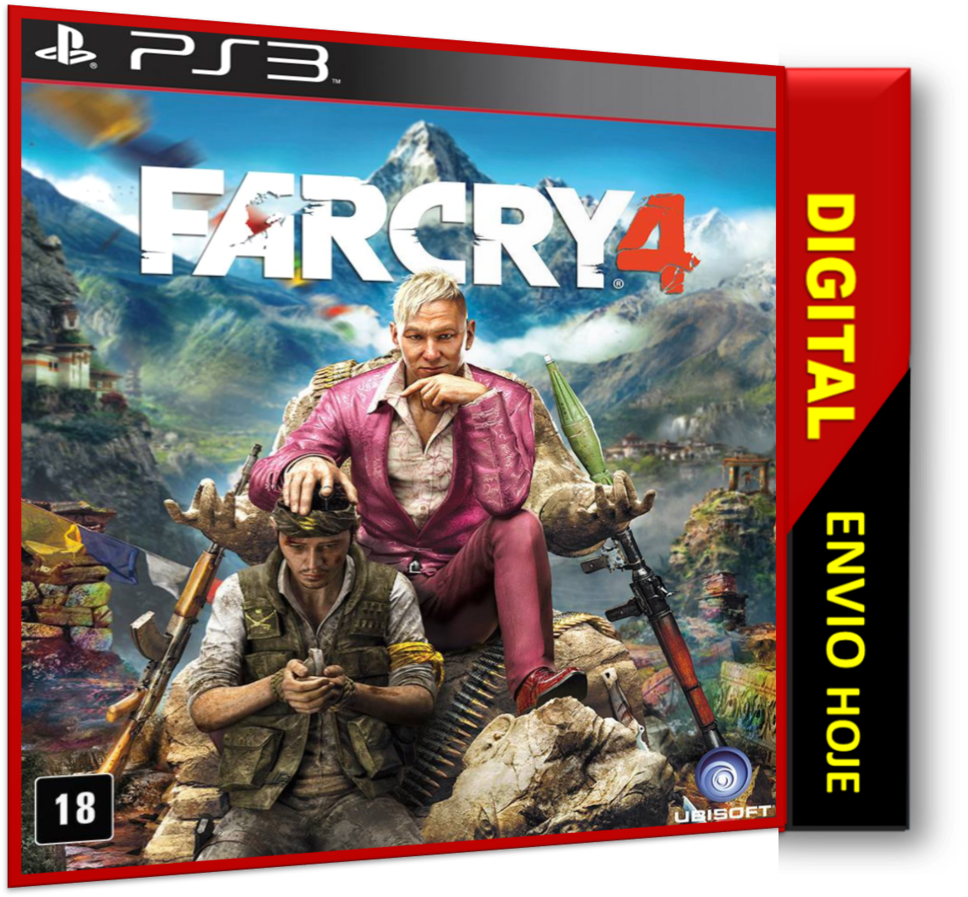Far Cry4 P S3 Game Cover Art PNG image