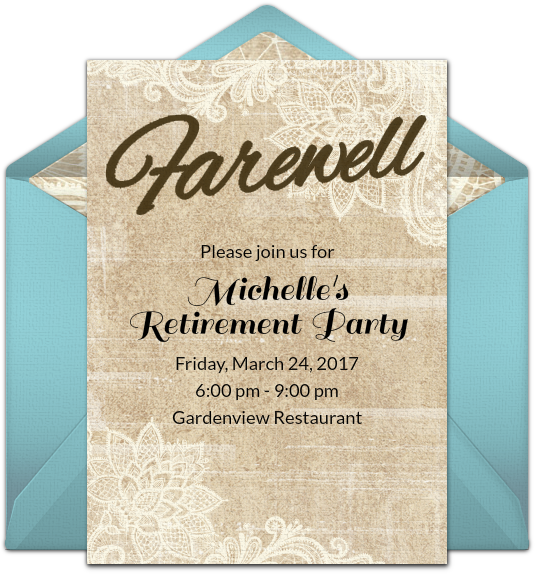 Farewell Invitation Card Design PNG image