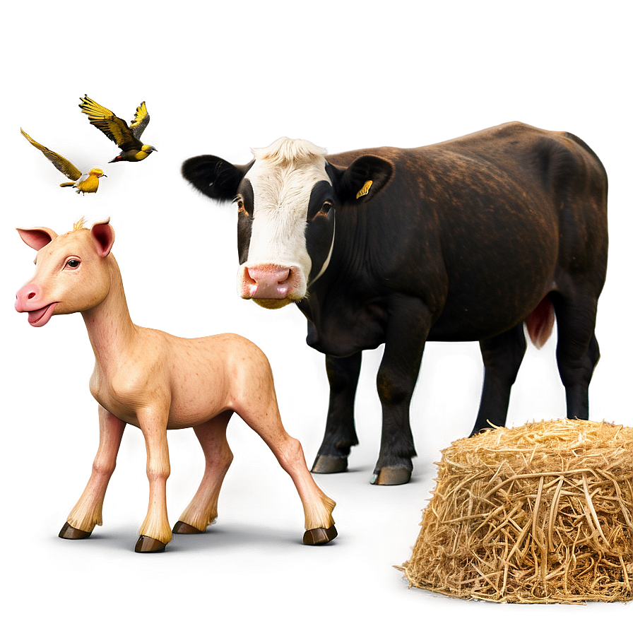 Farm Animals Png: A Visual Guide Hqt32 PNG image