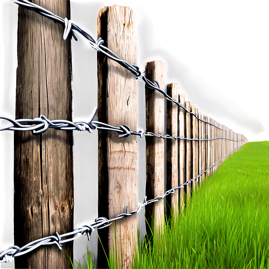 Farm Barbed Wire Fence Png 06212024 PNG image