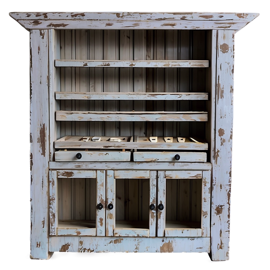 Farmhouse Chic Cabinet Png 06122024 PNG image