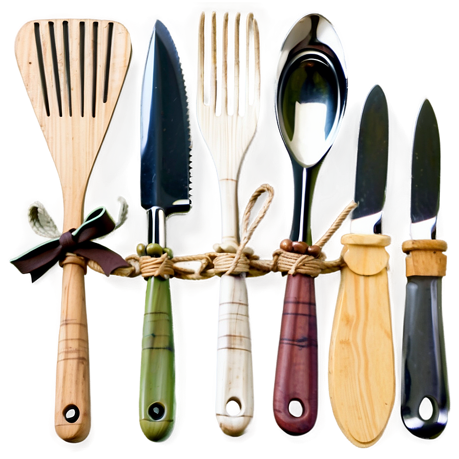 Farmhouse Chic Utensils Png 06212024 PNG image