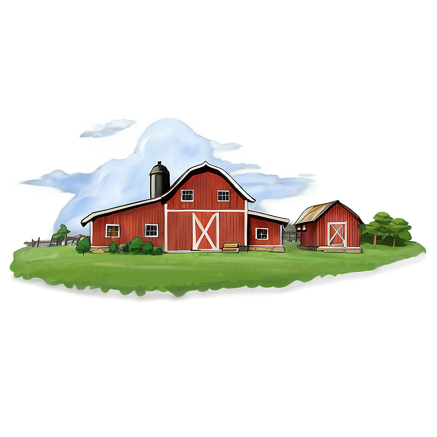 Farmhouse Scenery Png Vpl PNG image