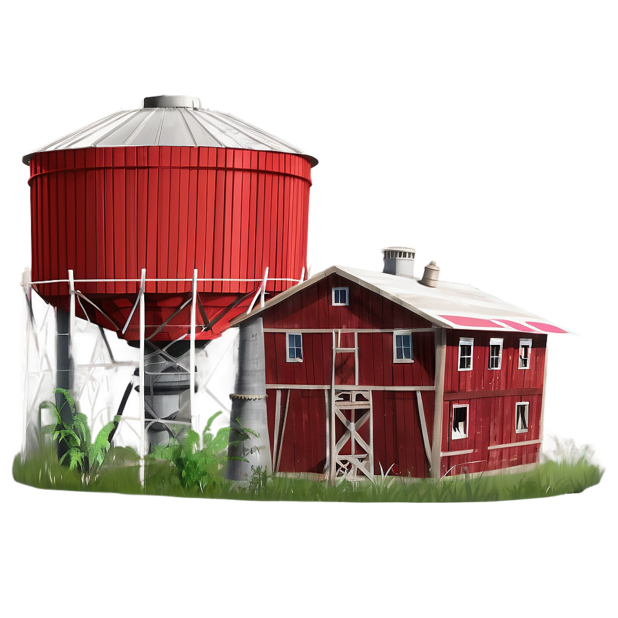 Farmhouse Water Tower Png 53 PNG image