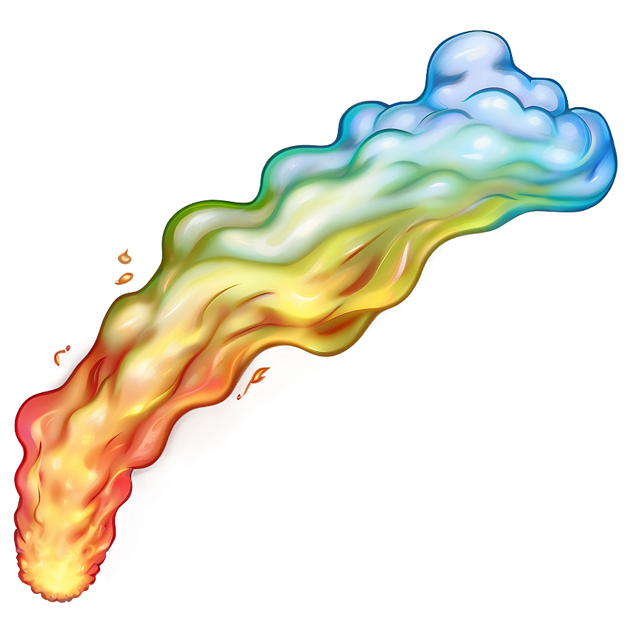 Fart Cloud With Flames Png 06212024 PNG image