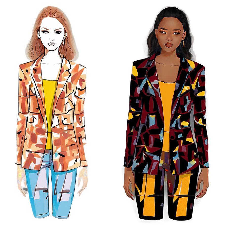 Fashion Doodle Png Hwv PNG image