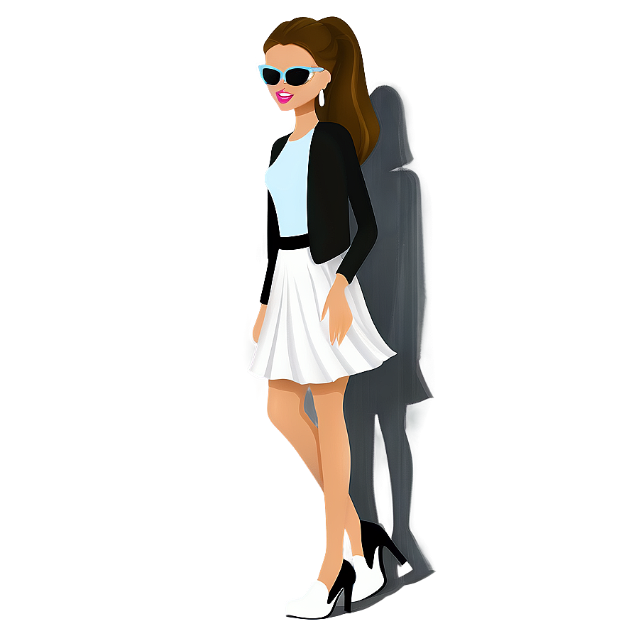 Fashion Girl Cartoon Png Fdv PNG image