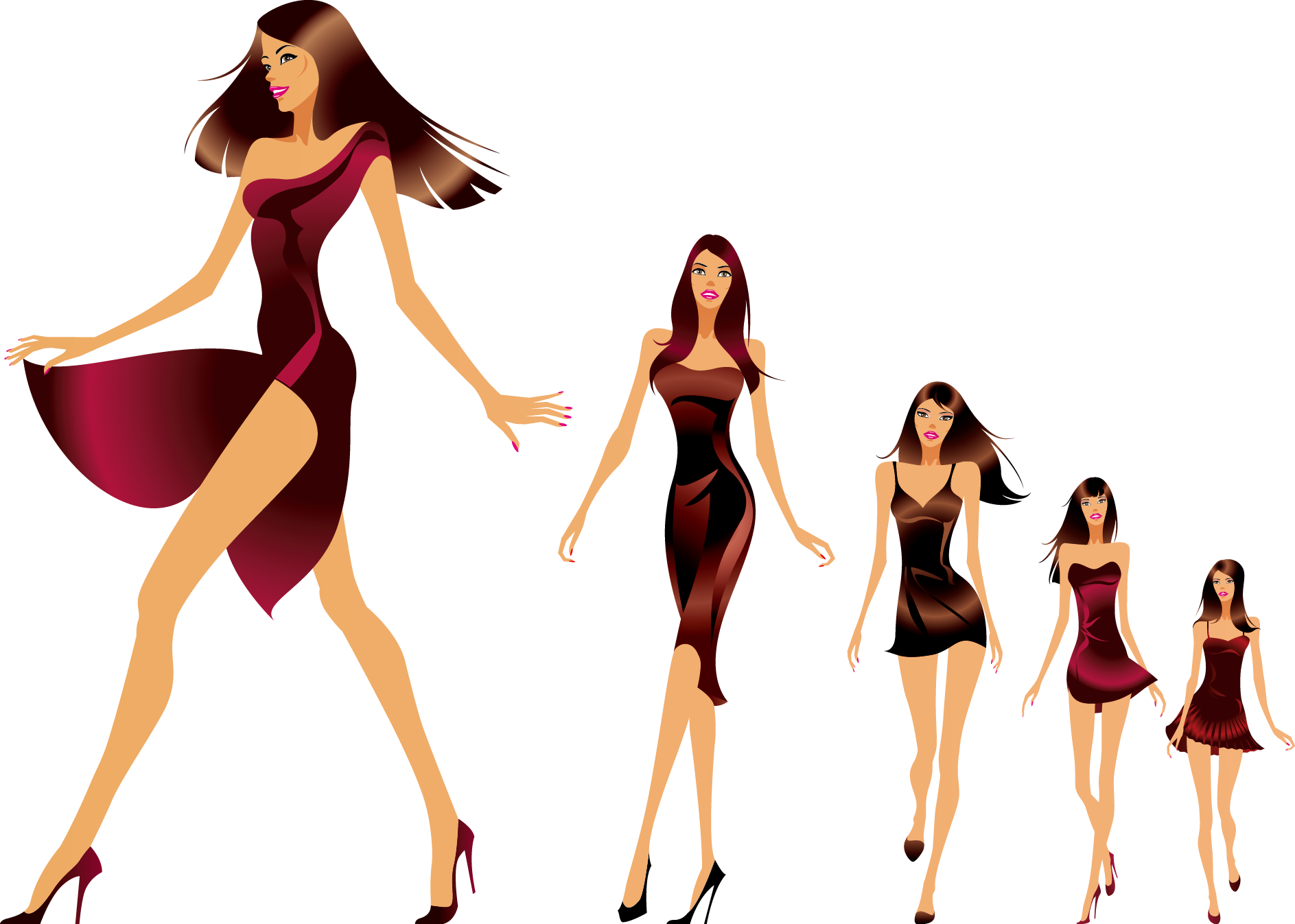 Fashion Models Catwalk Sequence PNG image