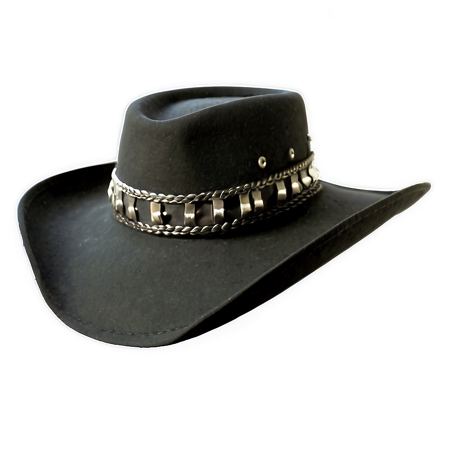 Fashionable Black Cowboy Hat Png 8 PNG image