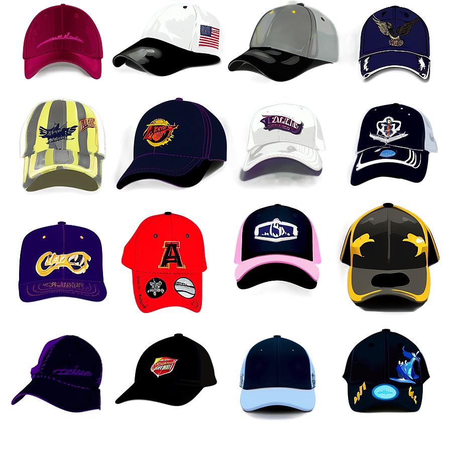 Fashionable Hats And Caps Png Djj PNG image