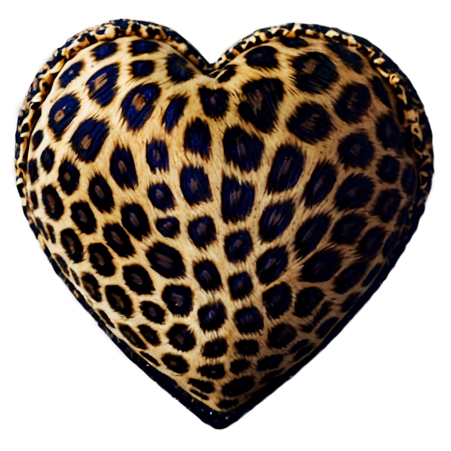 Fashionable Leopard Heart Png 49 PNG image