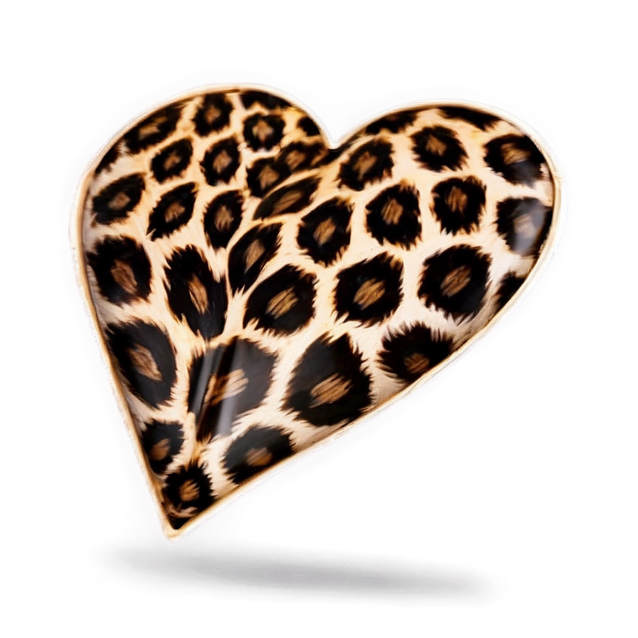 Fashionable Leopard Heart Png 51 PNG image