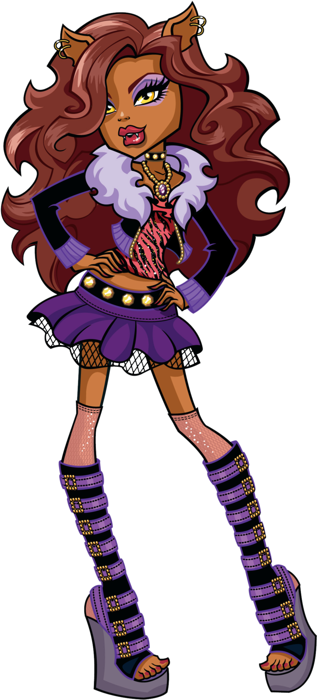 Fashionable Monster Girl Illustration.png PNG image