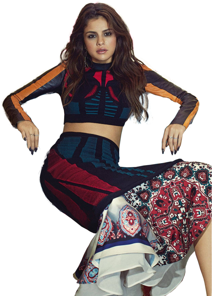 Fashionable Posein Colorful Outfit PNG image