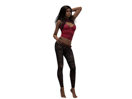 Fashionable3 D Model Pose PNG image