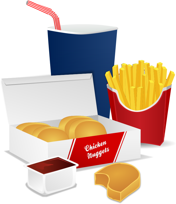 Fast Food Combo Illustration PNG image