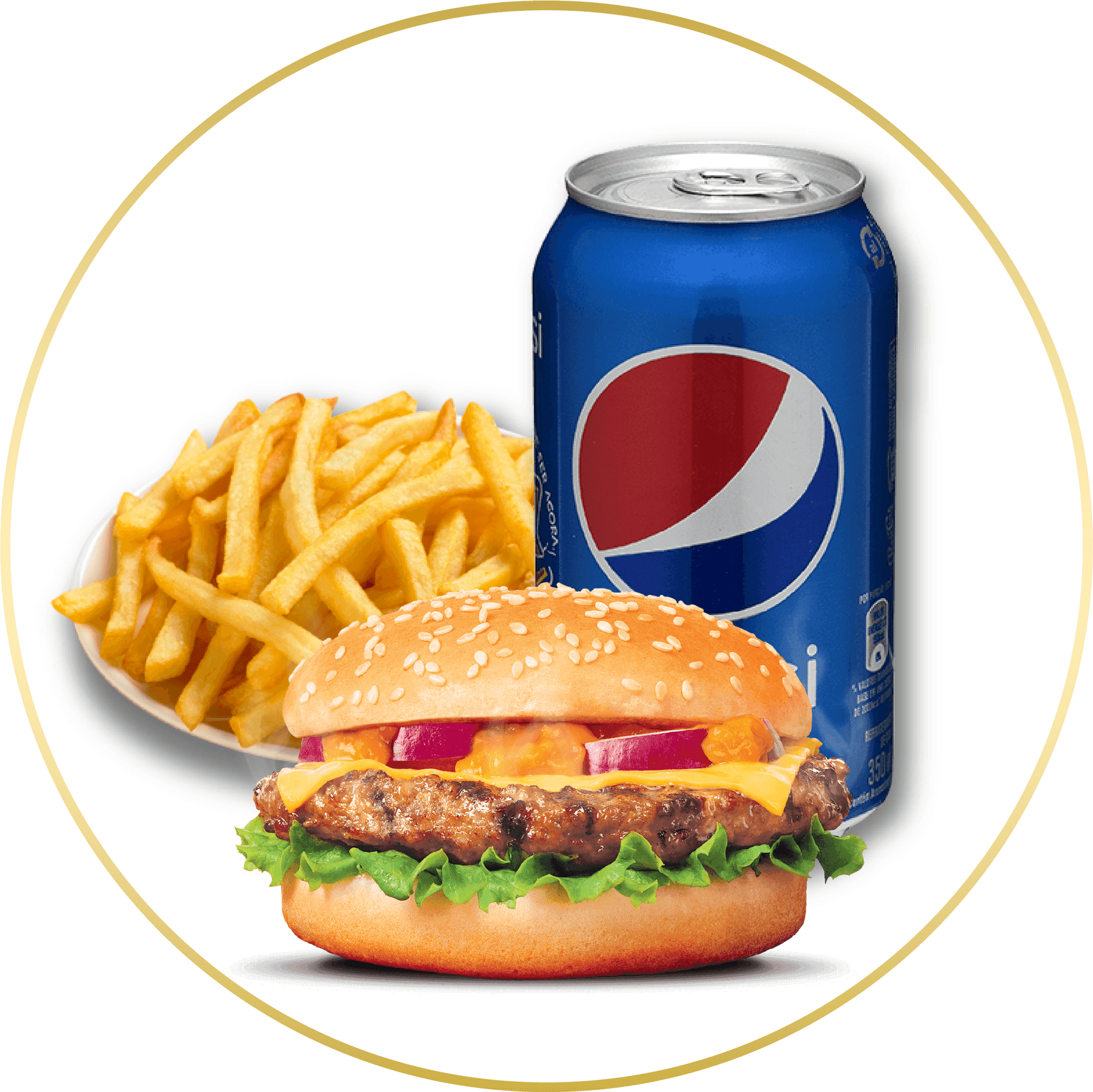 Fast Food Combo Meal PNG image