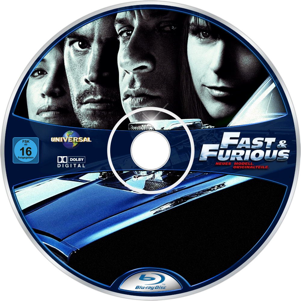 Fastand Furious Bluray Disc PNG image