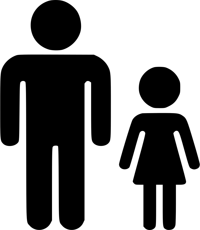 Fatherand Child Silhouette PNG image