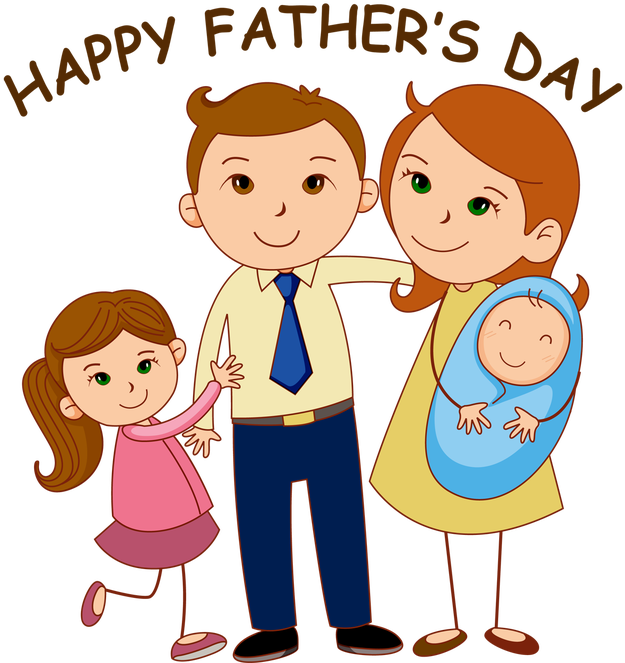 Fathers Day Celebration Cartoon Family PNG image