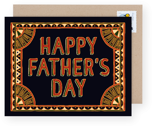Fathers Day Greeting Card Design PNG image