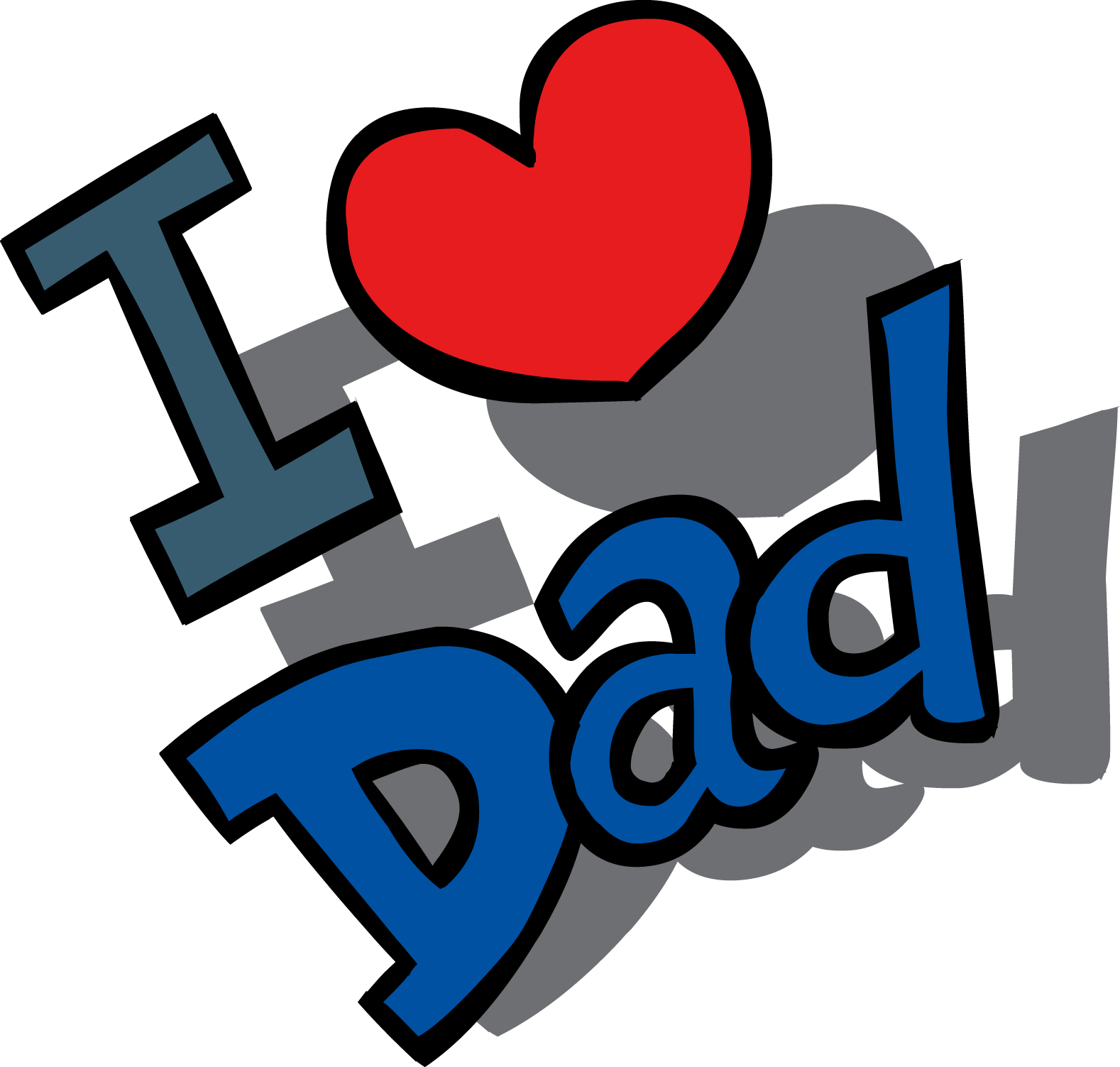Fathers Day Love Dad Graphic PNG image