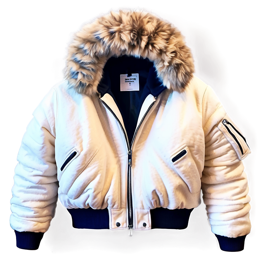 Faux Fur Bomber Jacket Cozy Png Puc PNG image