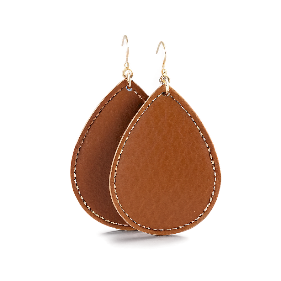 Faux Leather Earring Png 05252024 PNG image