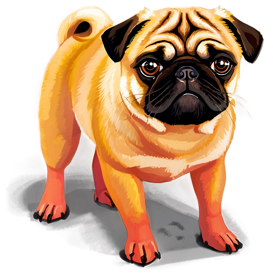 Fawn Colored Pug Png 05232024 PNG image