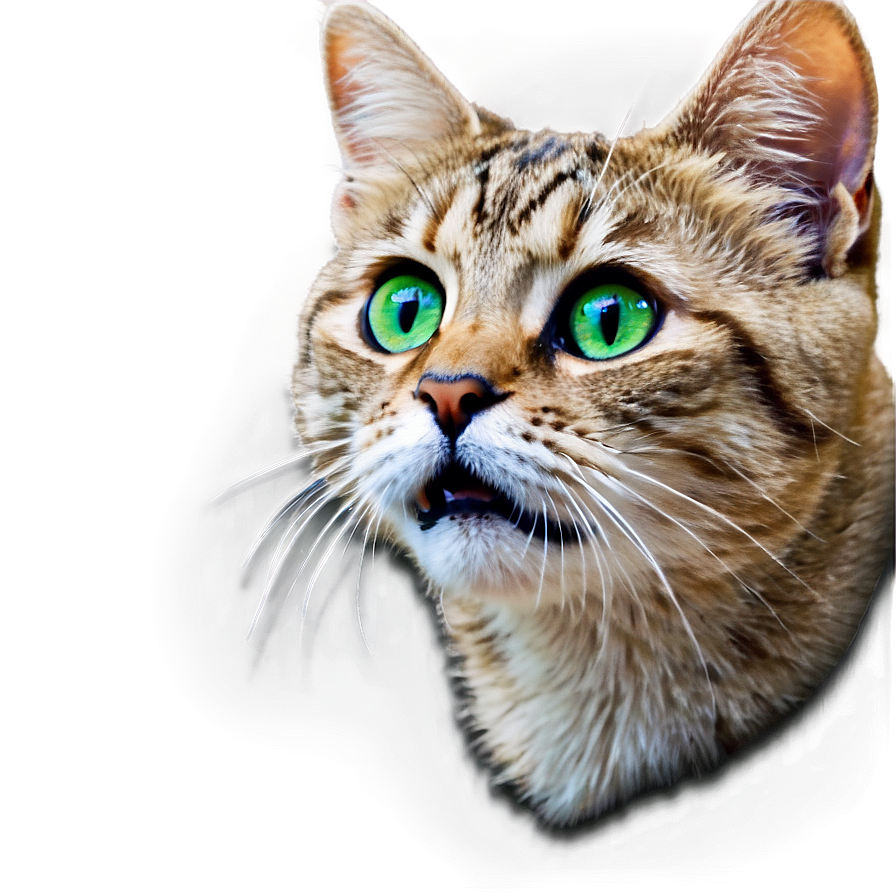 Fearful Cat Meme Png Pic PNG image