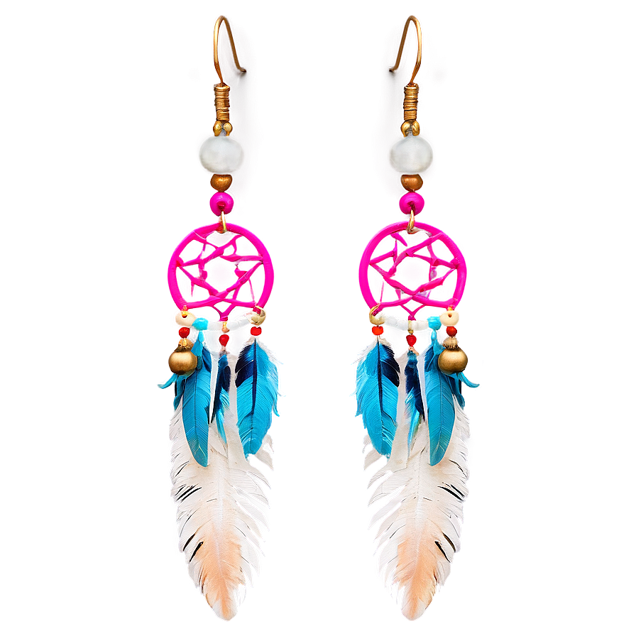 Feather Dreamcatcher Earring Png Yqb PNG image