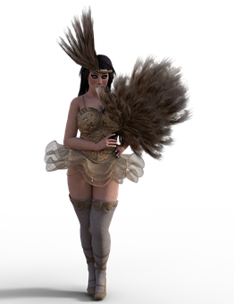 Feathered_ Performance_ Dancer PNG image