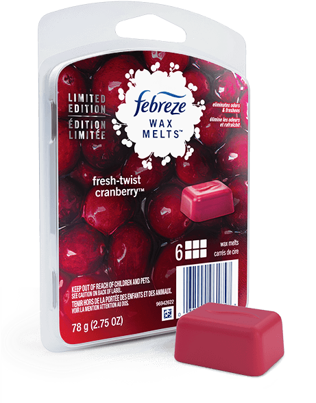 Febreze Cranberry Wax Melts Limited Edition PNG image