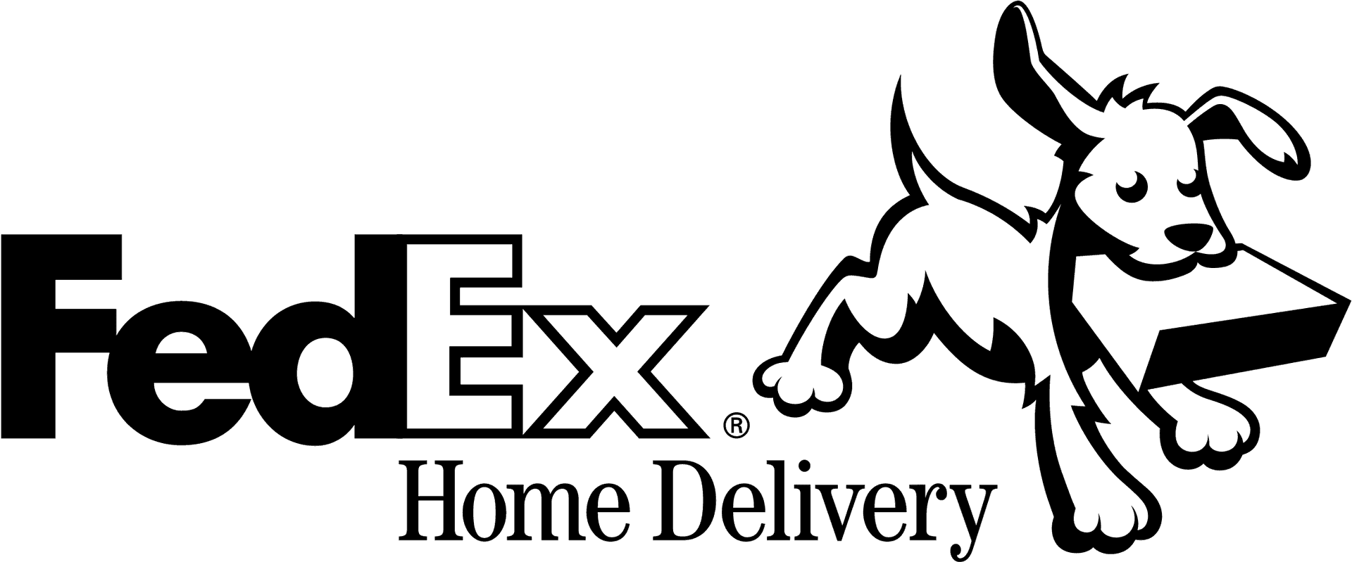 Fed Ex Home Delivery Logowith Dog PNG image