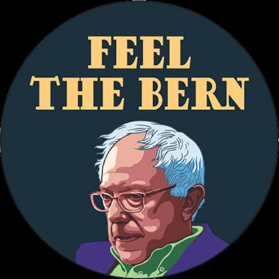 Feel The Bern Campaign Button PNG image