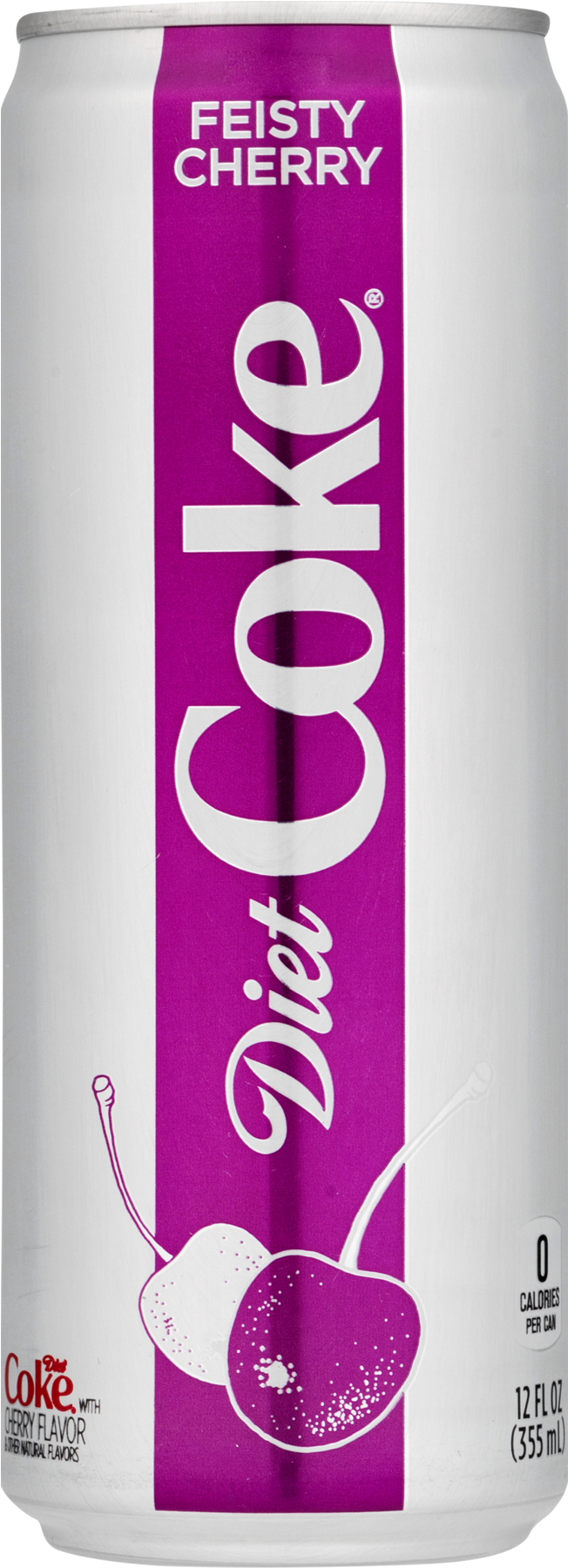 Feisty Cherry Diet Coke Can PNG image